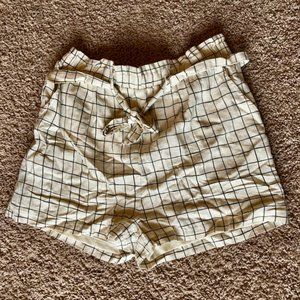 High Waist Paper Bag Shorts